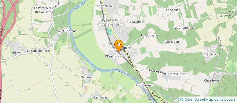 localisation de l'entreprise FROMAGERIE FINE MOREAU  BUSSAC-SUR-CHARENTE