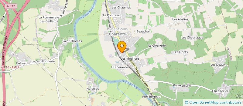 localisation de l'entreprise FROMAGERIE JACQUES à BUSSAC-SUR-CHARENTE