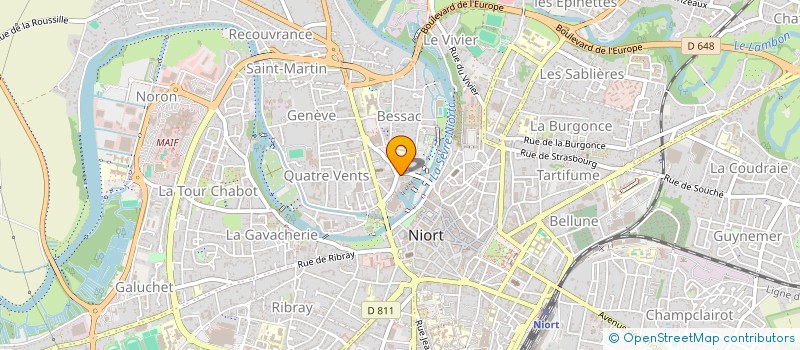 localisation de l'entreprise FROMAGERIE LA CHAMOISE  NIORT