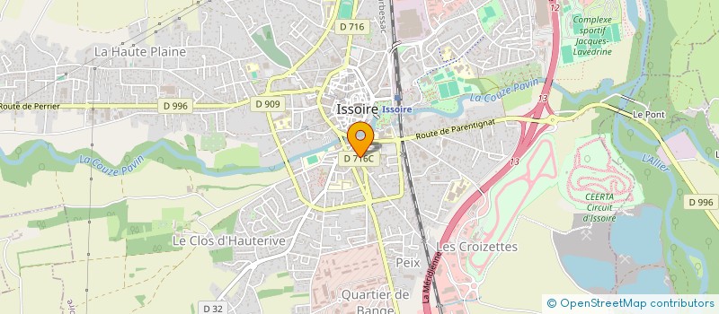 localisation de l'entreprise FROMAGERIE LE MONTCINEYRE à ISSOIRE