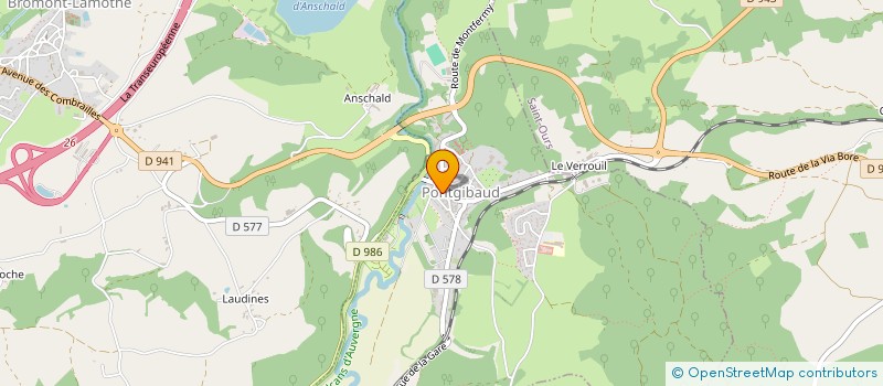 localisation de l'entreprise FROMAGERIE MOREL à PONTGIBAUD