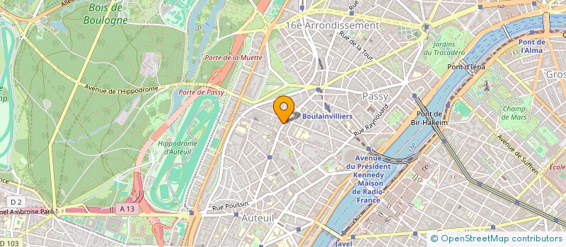 localisation de l'entreprise FROMAGERIE MOZART S N C  PARIS