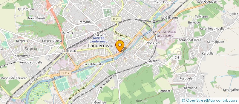 localisation de l'entreprise FROMAGERIE RICOU à LANDERNEAU