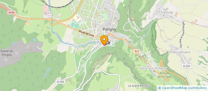 localisation de l'entreprise FROMAGERIES BRUN à POLIGNY