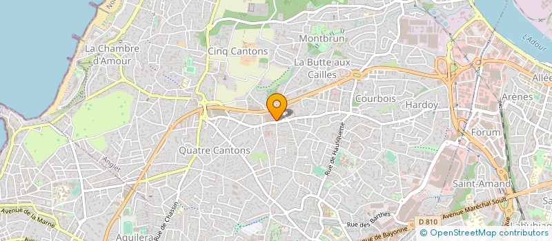localisation de l'entreprise FROMAGES ET COMPAGNIE à ANGLET