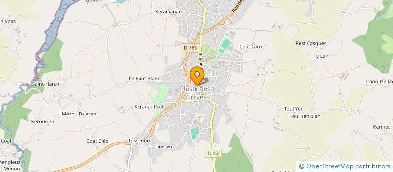 localisation de l'entreprise FROMAGES ET GOURMANDISES à PLESTIN-LES-GREVES