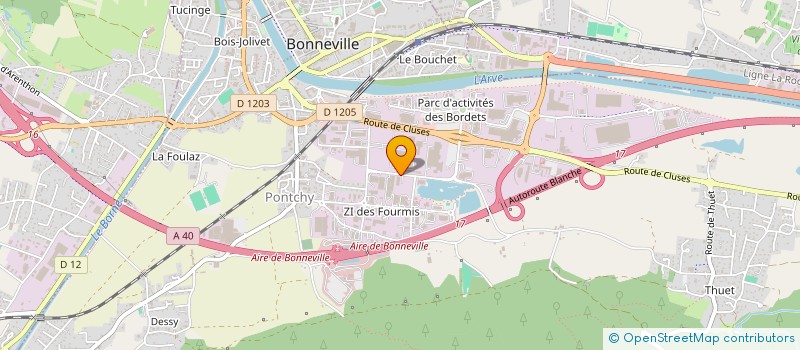 localisation de l'entreprise FROMAGES JOURDAN PERE & FILS  BONNEVILLE