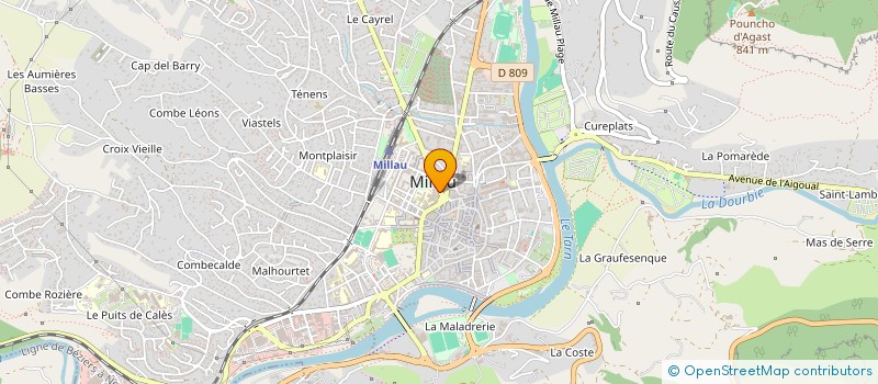 localisation de l'entreprise FROMENT à MILLAU