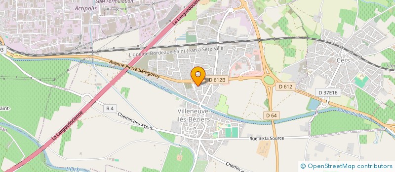 localisation de l'entreprise FROMENTIN  VILLENEUVE-LES-BEZIERS