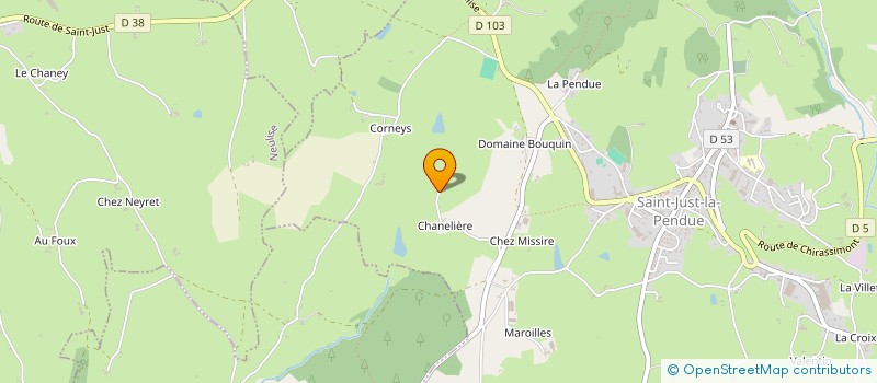 localisation de l'entreprise FROMENTINE SCI  SAINT-JUST-LA-PENDUE