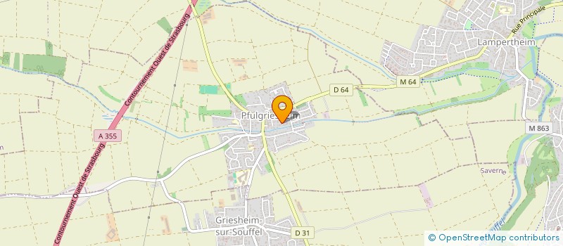 localisation de l'entreprise FROMEST  PFULGRIESHEIM