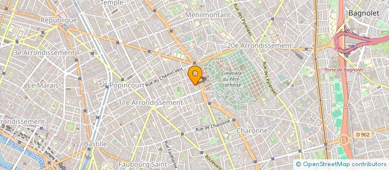 localisation de l'entreprise FRONT DE MERES  PARIS