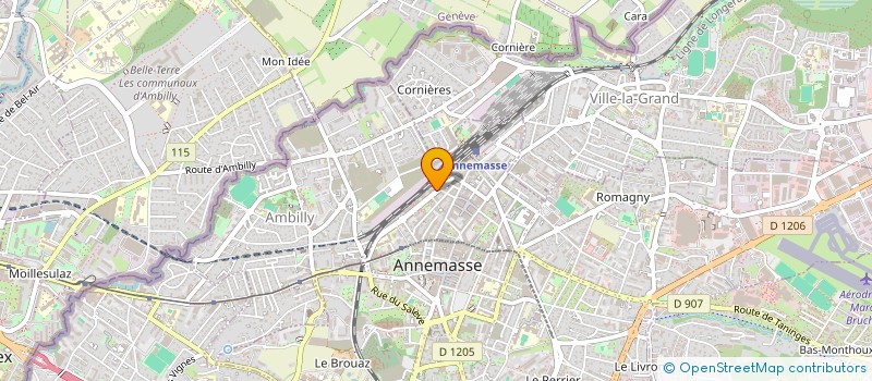 localisation de l'entreprise FRONTACOM à ANNEMASSE