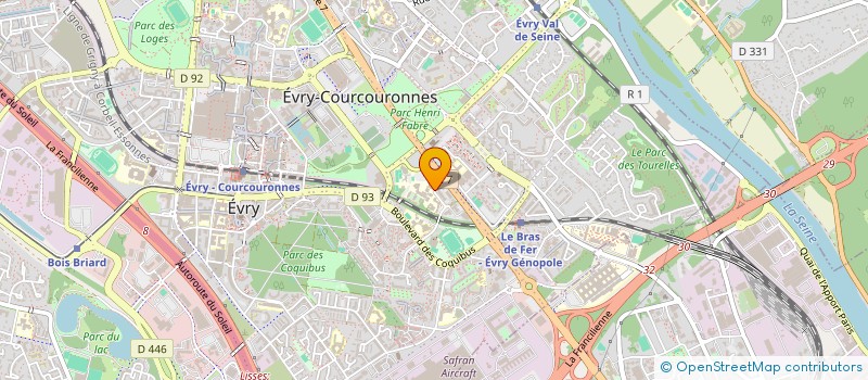 localisation de l'entreprise FRONTIER SOFTWARE  EVRY-COURCOURONNES