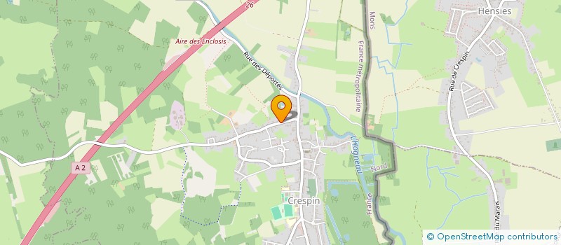 localisation de l'entreprise FRONTIERE 2000  CRESPIN