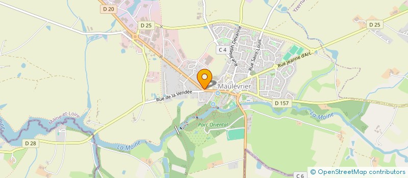 localisation de l'entreprise FROUIN RAFFEGEAU  MAULEVRIER