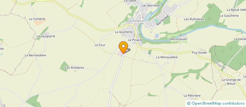 localisation de l'entreprise FRUCHARD EBENISTERIE à JAZENEUIL