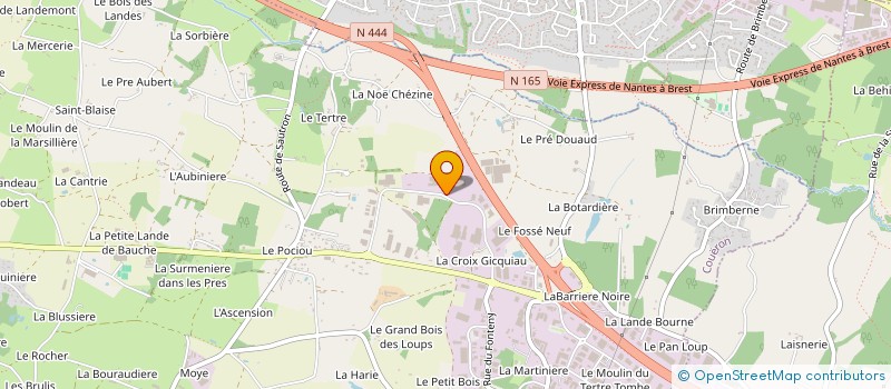 localisation de l'entreprise FRUIDIS à COUERON