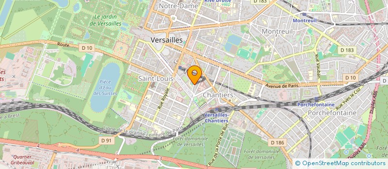 localisation de l'entreprise FRUITAFLOR à VERSAILLES