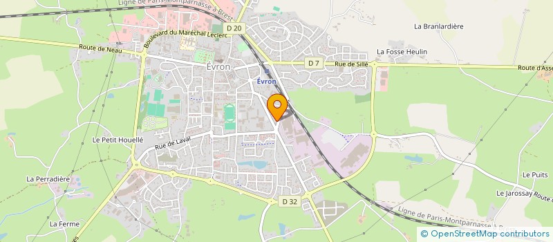 localisation de l'entreprise FRUITIER-LECOQ  EVRON