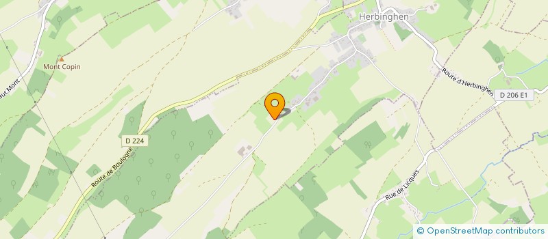 localisation de l'entreprise FRUITIERE BIO DU BOULONNAIS à HERBINGHEN