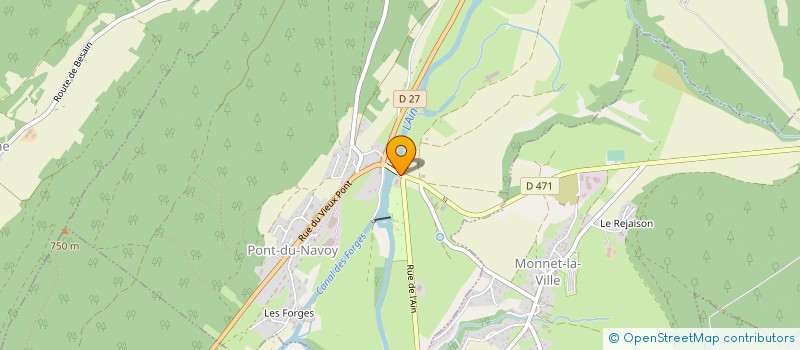 localisation de l'entreprise FRUITIERE DU MASSIF JURASSIEN à PONT-DU-NAVOY