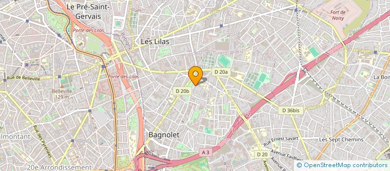 localisation de l'entreprise FRUITS ET LEGUMES DE A A Z à BAGNOLET