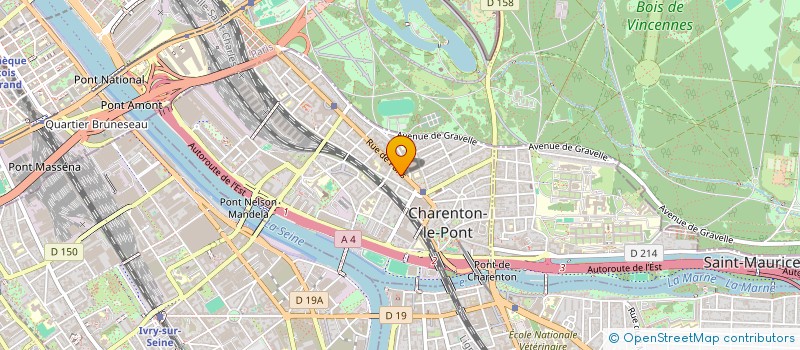 localisation de l'entreprise FRUITS ET LEGUMES PRODUCTIONS à CHARENTON-LE-PONT