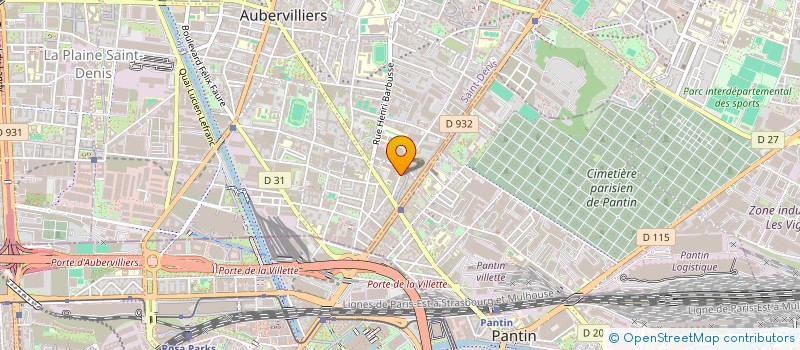 localisation de l'entreprise FRUITS FRAIS CONDITIONNES DISTRIBUTION  AUBERVILLIERS