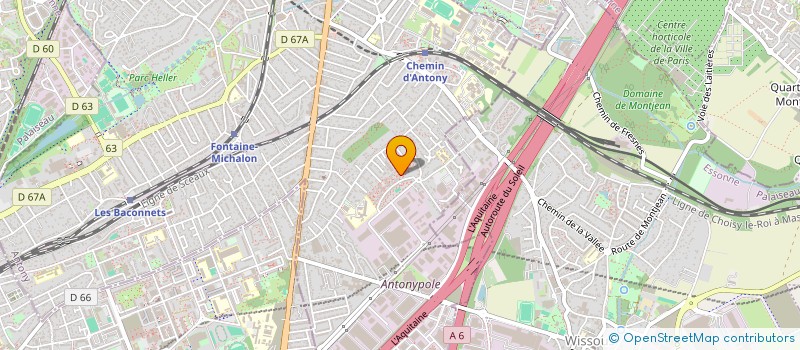 localisation de l'entreprise FRUITYICE à ANTONY