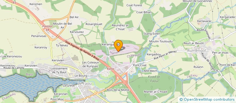 localisation de l'entreprise FRV 100 FINISTERE RANDO VERTE  HANVEC