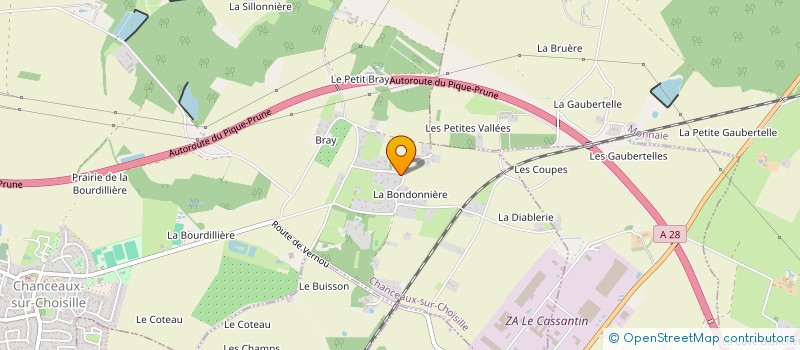 localisation de l'entreprise FS-INVEST  CHANCEAUX-SUR-CHOISILLE