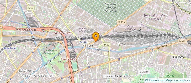 localisation de l'entreprise FT BAT à PANTIN
