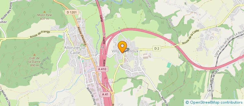 localisation de l'entreprise FT - TOMIA  VILLY-LE-PELLOUX