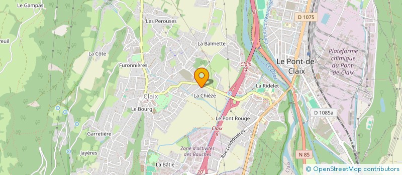 localisation de l'entreprise FT2A  CLAIX