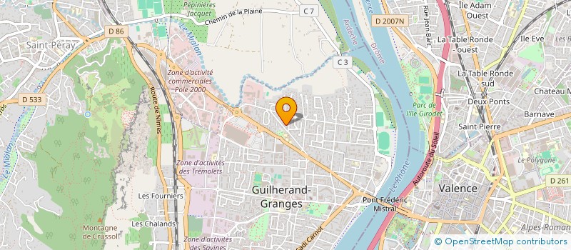 localisation de l'entreprise FTFG HOLDING  GUILHERAND-GRANGES