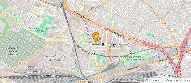 localisation de l'entreprise FTH TRANSPORT  BOBIGNY