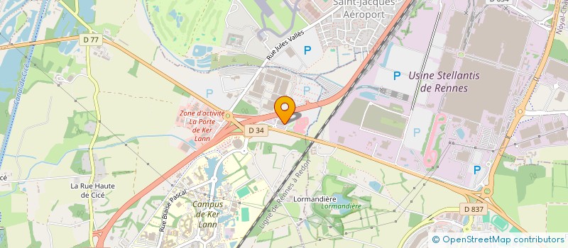 localisation de l'entreprise FTIS- FORMATION TECHNIQUE A LA SECURITE INCENDIE  BRUZ