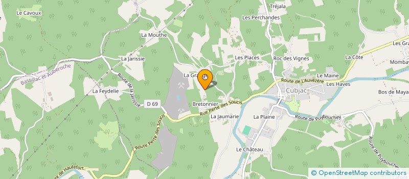 localisation de l'entreprise FTJTP  CUBJAC-AUVEZERE-VAL D'ANS
