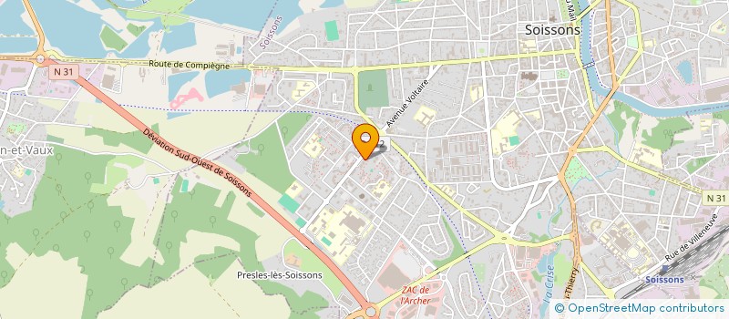 localisation de l'entreprise FTM ENERGIE à SOISSONS