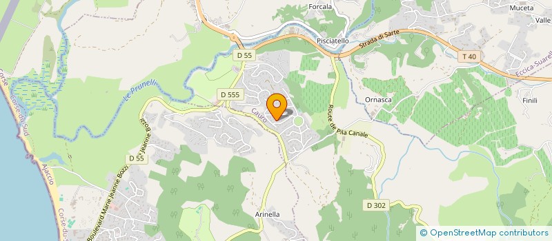 localisation de l'entreprise FTQ PRUNELLI à CAURO
