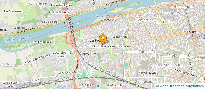 localisation de l'entreprise FUCHSIA IMMOBILIER à LA RICHE