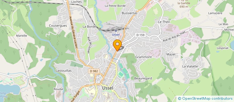 localisation de l'entreprise FUEL 19 à USSEL