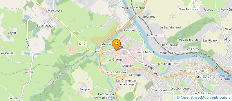 localisation de l'entreprise FUGAMA SMART MACHINES à AIXE-SUR-VIENNE