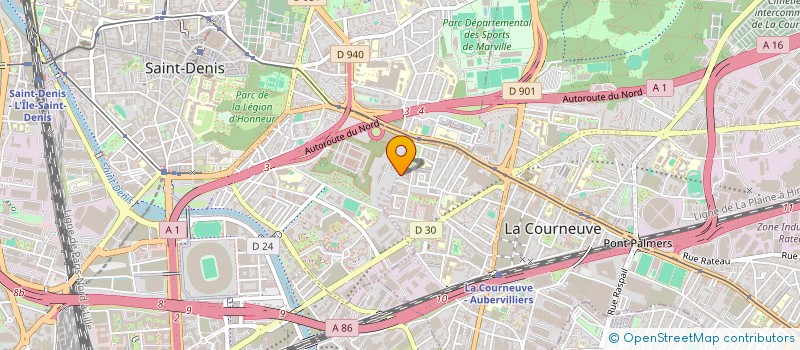 localisation de l'entreprise FUGBIX à LA COURNEUVE