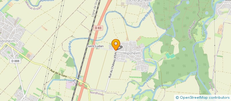 localisation de l'entreprise FUITE PISCINE ALSACE  HIPSHEIM