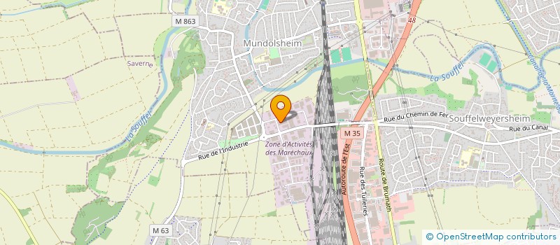 localisation de l'entreprise FULGAS à MUNDOLSHEIM