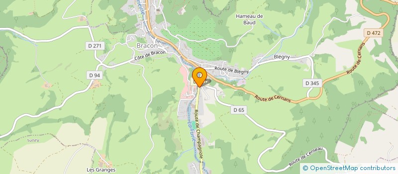 localisation de l'entreprise FUME DU JURA  PONT-D'HERY