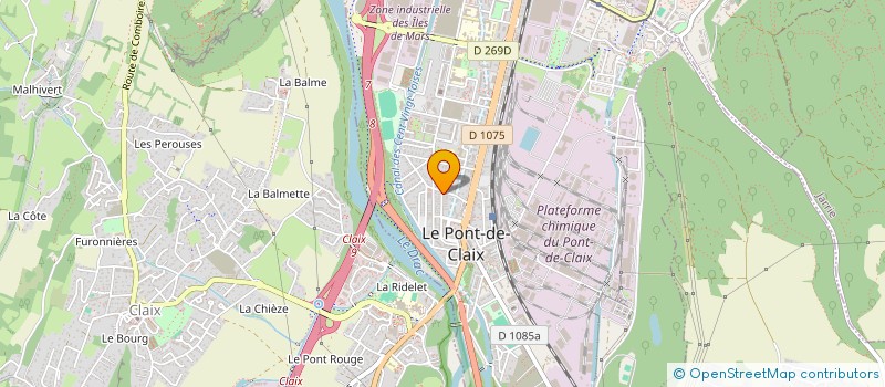 localisation de l'entreprise FUMISTERIE DU BATIMENT à LE PONT-DE-CLAIX