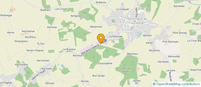 localisation de l'entreprise FUNARMOR à POMMERIT-LE-VICOMTE
